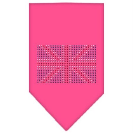 UNCONDITIONAL LOVE British Flag Rhinestone Bandana Bright Pink Small UN801051